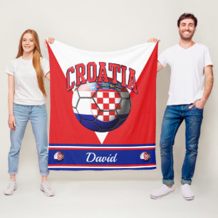 Kroatien Flaggensoccer Ball Name Fleecedecke