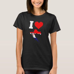 Kroatien Flaggenstaat Kroatien I Liebe Kroatien T-Shirt