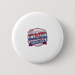 Kroatien Fußball 2026 Fußball Fett Land Typografie Button