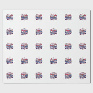 Kroatien Fußball 2026 Fußball Fett Land Typografie Geschenkpapier