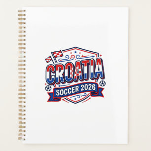 Kroatien Fußball 2026 Fußball Fett Land Typografie Planer