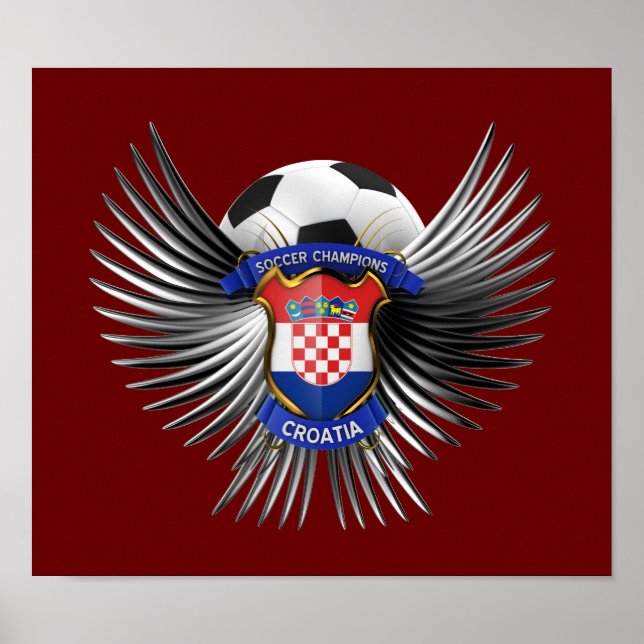 Kroatien Fußball-Champions Poster (Vorne)