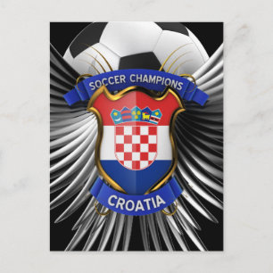 Kroatien Fußball-Champions Postkarte