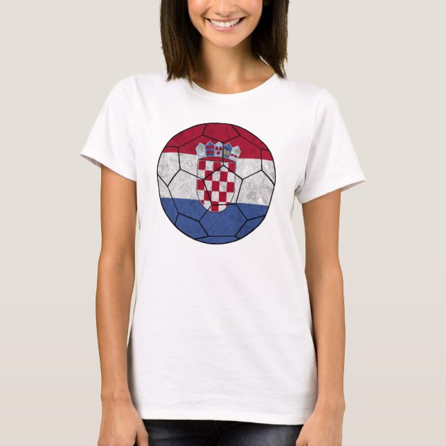 Kroatien-Fußball-Damen-Baby - Puppe T-Shirt (Vorderseite)