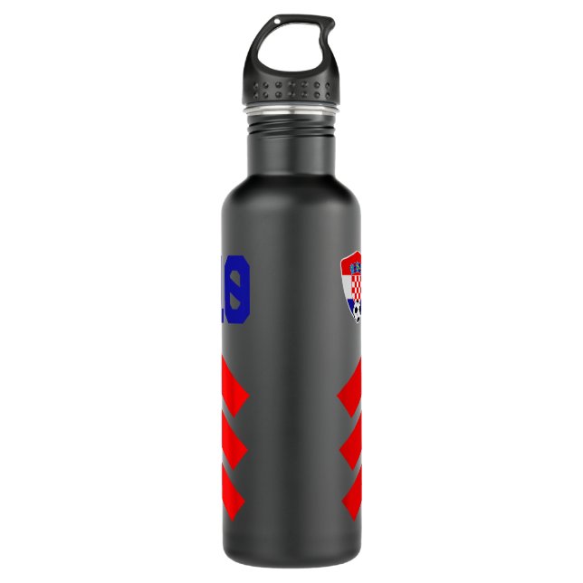 Kroatien Fußball Jersey Kroatien Fußball Kroatien  Edelstahlflasche (Vorderseite)