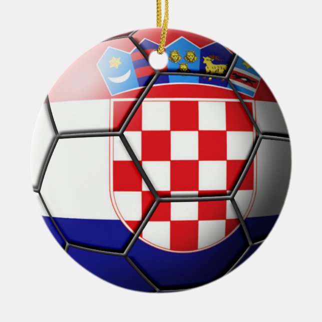 Kroatien-Fußball-Verzierung Keramikornament (Vorne)