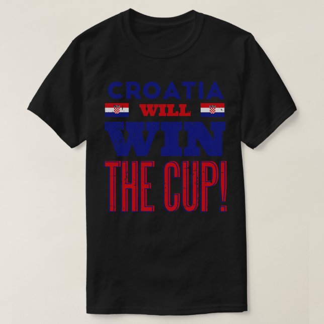 Kroatien gewinnt den Cup T-Shirt (Design vorne)