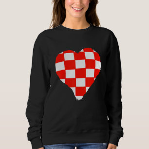 Kroatien Herz Liebe Kroatisch Pride Kroatische Fla Sweatshirt