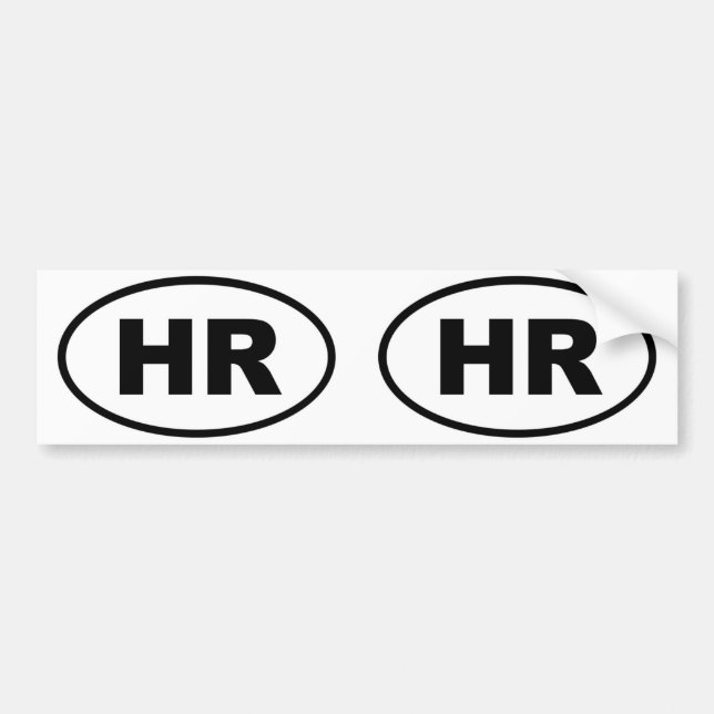 Kroatien HR Europäisches Oval Autoaufkleber (Vorne)