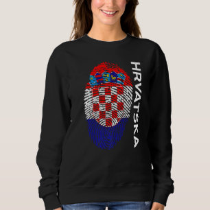 Kroatien Hrvatska-Flagge Sweatshirt