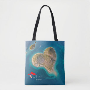 Kroatien Hrvatska Galešnjak, Herz-Liebe-Insel Tasche