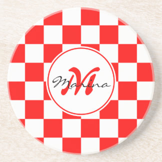 Kroatien | Hrvatska | Monogramm Prüfname Getränkeuntersetzer