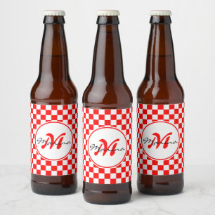 Kroatien   Hrvatska   Name Monogram Bierflaschenetikett
