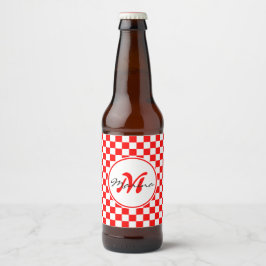 Kroatien | Hrvatska | Name Monogram Bierflaschenetikett
