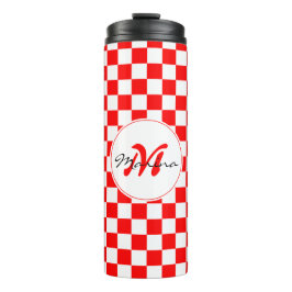 Kroatien | Hrvatska | Schachbrett Namensmonogramm  Thermosbecher
