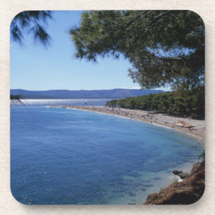 Kroatien, Insel Brac, Bol, Golden Cape Beach 2 Getränkeuntersetzer