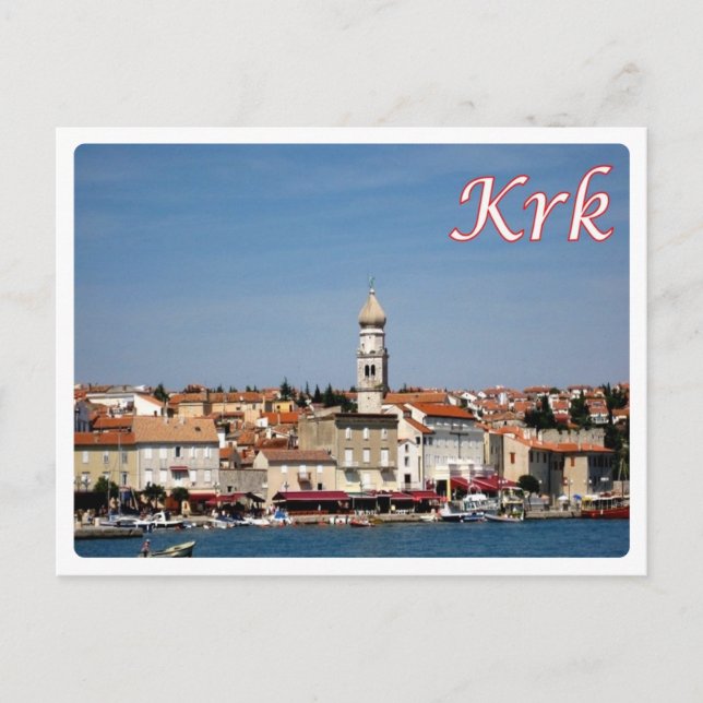 Kroatien - Krk City - Veglia - Postkarte (Vorderseite)