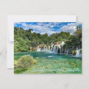 Kroatien Krka Wasserfälle entfernte Panoramaansich Postkarte
