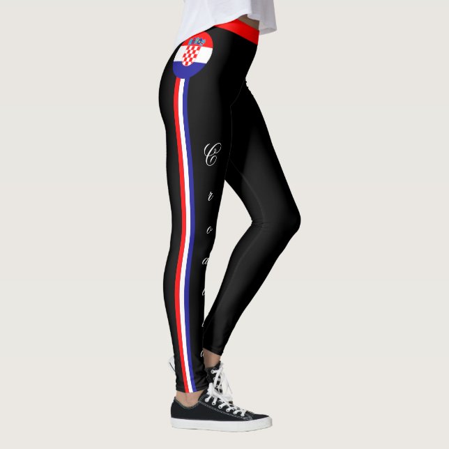 Kroatien & Kroatische Fahnen-Leggings /sport Leggings (Rechts)