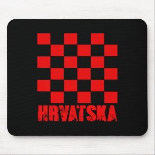 Kroatien Kroatische Flagge Hrvatska Fußballtrikot  Mousepad