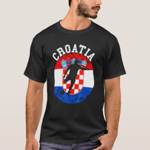 Kroatien Kroatische Fußball Kroatische Flagge Hrva T-Shirt