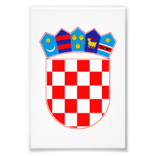 Kroatien Landeswappen Symbol Emblem Flagge Fotodruck