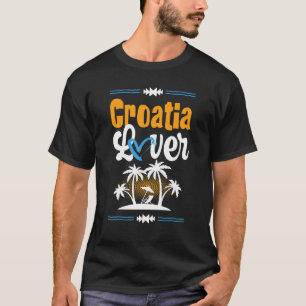 Kroatien Liebe Urlaub Herz Hrvatska Sommerangebot T-Shirt