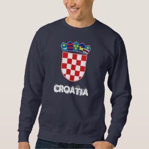 Kroatien mit Wappen Sweatshirt