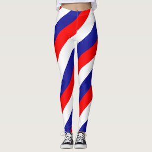 Kroatien Nationale Flaggenfarben Diagonal gestreif Leggings