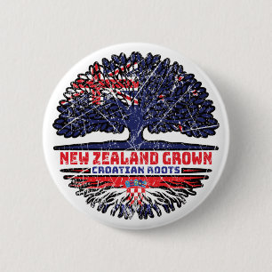 Kroatien Neuseeland Neuseeländischer Tree Button