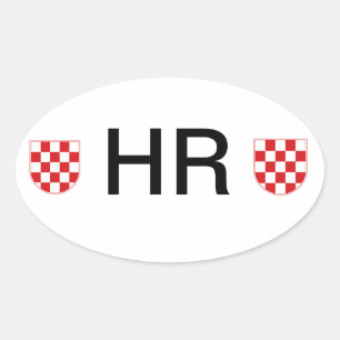 Kroatien Ovaler Aufkleber