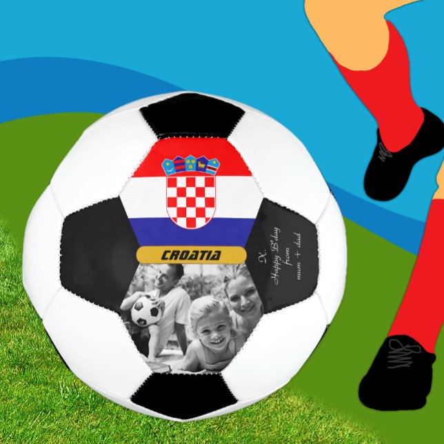 Kroatien Personalisiert, Flagge, Foto Fußball-Ball Fußball (Von Creator hochgeladen)