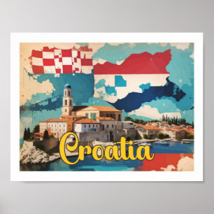 Kroatien Pop Kunst, Dichtung und Musik Poster
