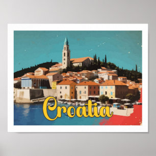 Kroatien Pop Kunst, Dichtung und Musik Poster