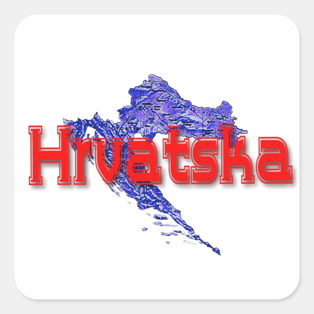 Kroatien Quadratischer Aufkleber (Vorderseite)