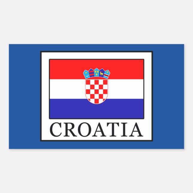 Kroatien Rechteckiger Aufkleber (Vorderseite)