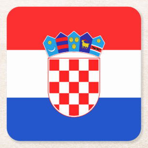 Kroatien Rechteckiger Pappuntersetzer
