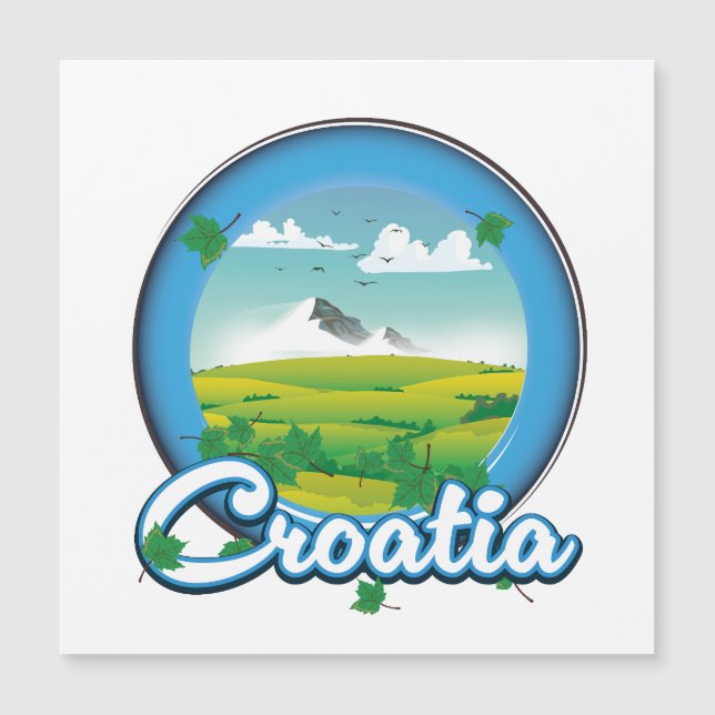 Kroatien Reiselogo Magnetkarte (Vorderseite)