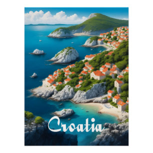 Kroatien Reiseplakat Poster