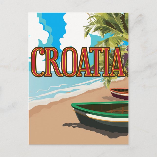 KROATIEN Reiseplakat Postkarte (Vorderseite)