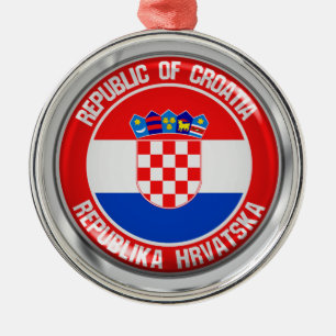 Kroatien Runde Emblem Ornament Aus Metall