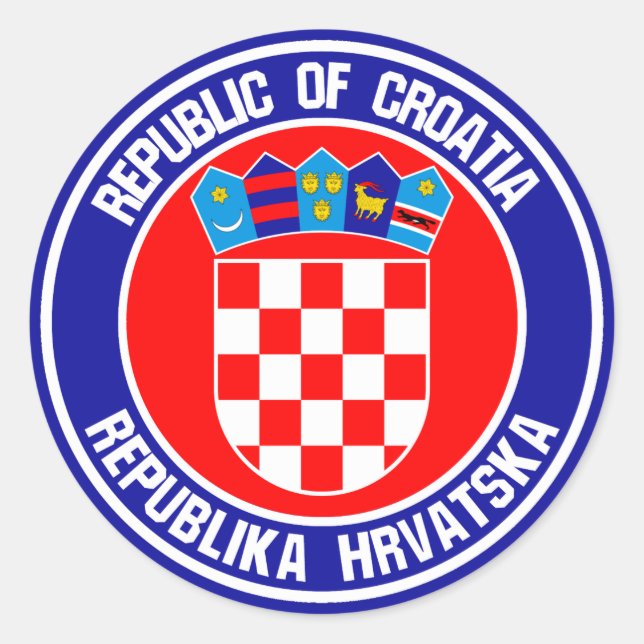 Kroatien Runde Emblem Runder Aufkleber (Vorderseite)
