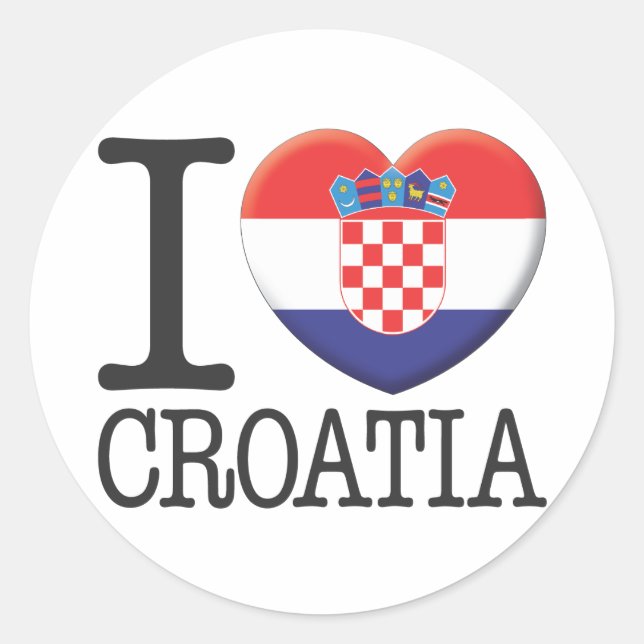 Kroatien Runder Aufkleber (Vorderseite)