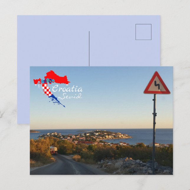 Kroatien | Sevid | Adria | Hrvatska Postkarte (Vorne/Hinten)