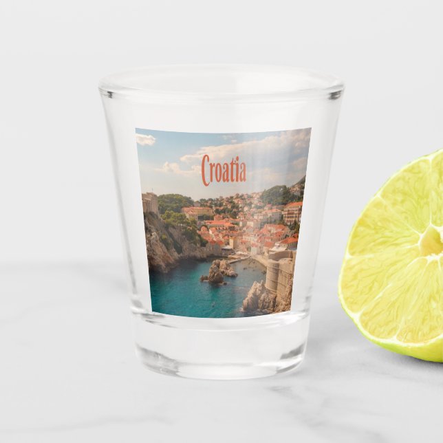 Kroatien Südosteuropa Zagreb Schnapsglas (Vorderseite)