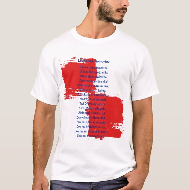 Kroatien - T - Shirt Lijepa naša domovino (Vorderseite)