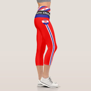 Kroatien und Kroatien Flag Mode, Fitness, Sport  Capri Leggings
