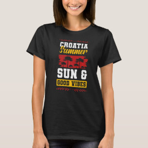 Kroatien Urlaub Vibes Hrvatska Sommerangebot Party T-Shirt