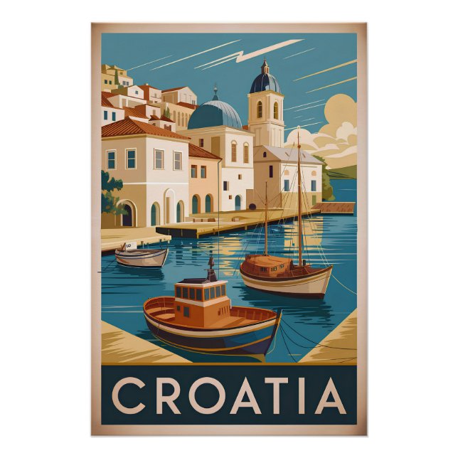 Kroatien Vintag Poster (Vorderseite)