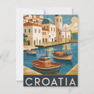 Kroatien Vintag Postkarte